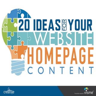 20 Ideas for your Website Homepage ...