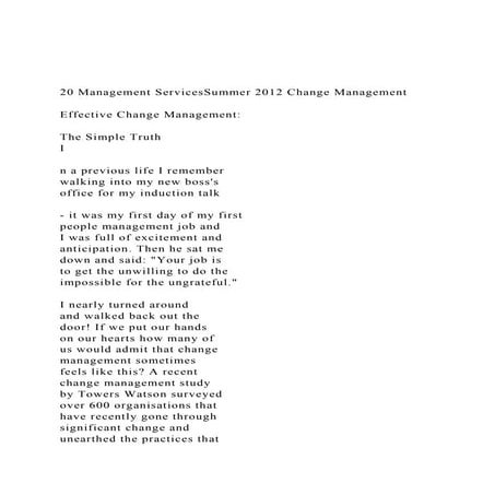 20 Management ServicesSummer 2012 Change ManagementEffecti.docx
