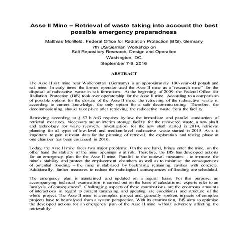 20 mohlfeld retrieval of the waste