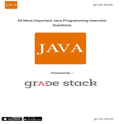 Basic java important interview questions and answers to secure a job | PDF
