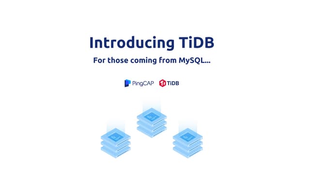 Introducing TiDB - Percona Live Frankfurt
