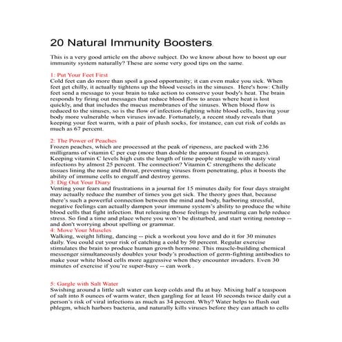 How to Improve your immunity system naturally