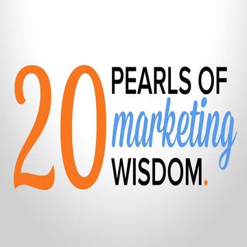 20 pearls of marketing wisdom 