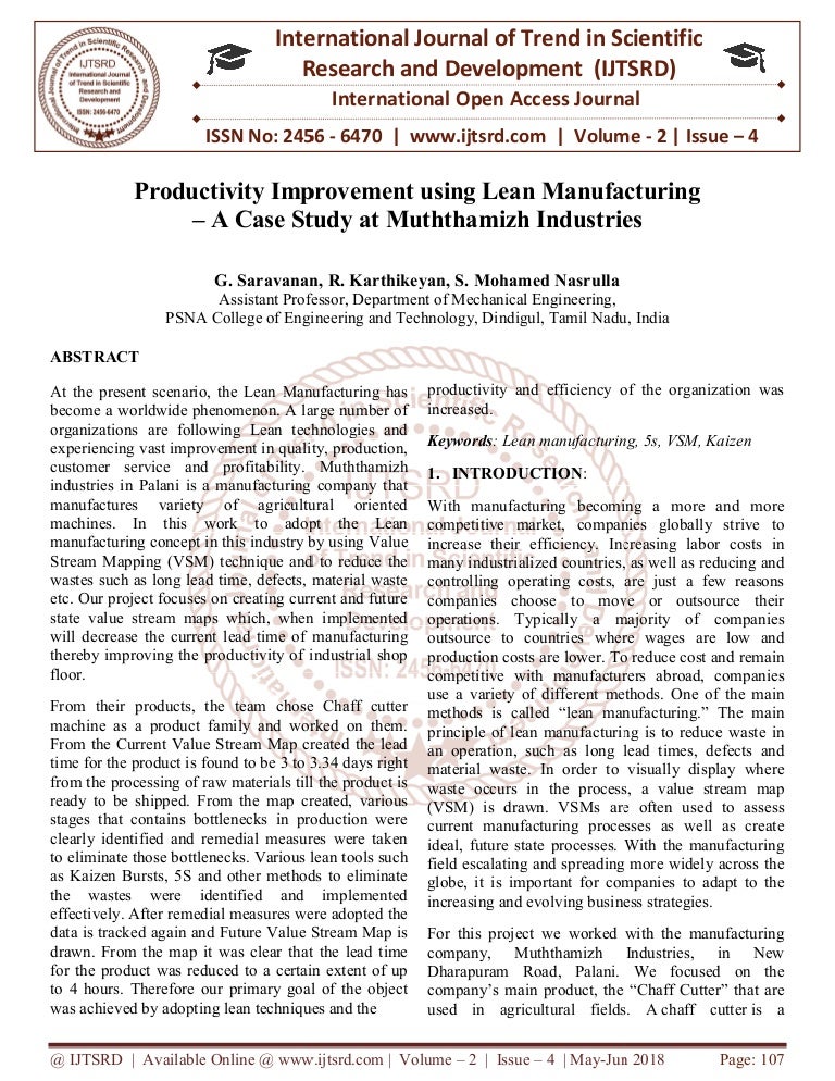 Productivity improvement plan template picture