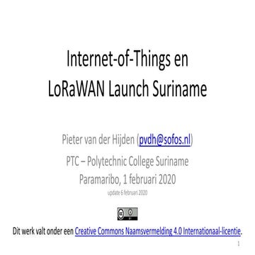 Internet-of-Things en LoRaWAN Launch Suriname