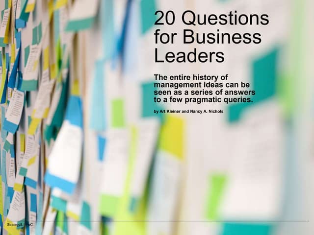 20 Questions for Business Leaders