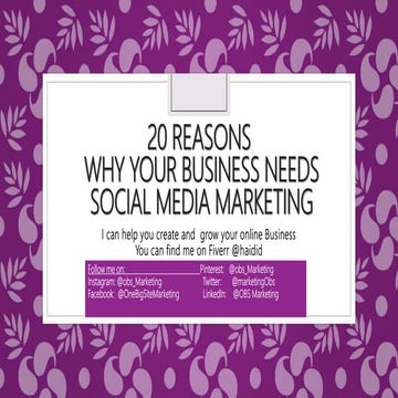 20 Reasons Why Your Business NEEDS Social Media Marketing