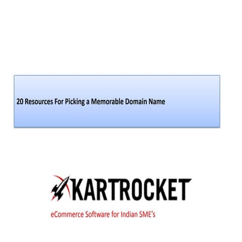 20 Resources For Picking a Memorable Domain Name