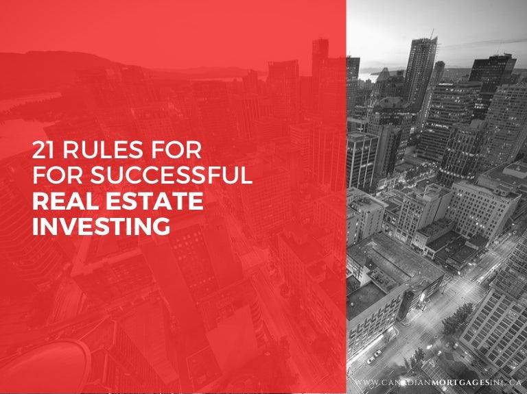 21 Essential Rules for Real Estate Investing