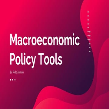 Macroeconomic Policy Tools