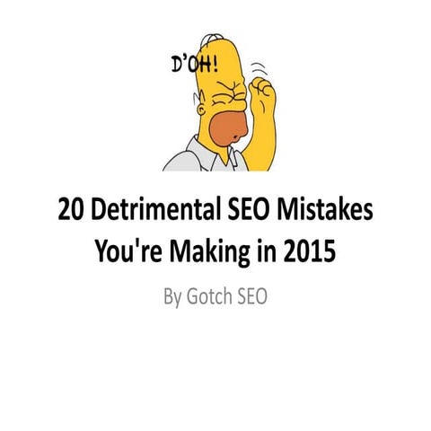 20 seo mistakes