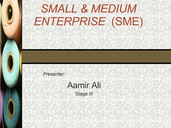 ppt on micro small and medium enterprises | PPTX | Small and Medium ...