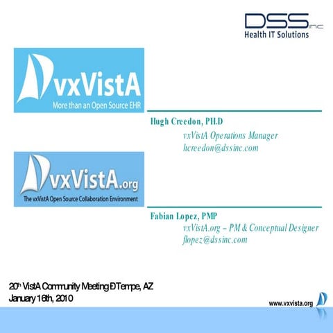 20th VistA Conferece - vxVistA Presentation