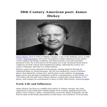 20th Century American poet James Dickey.docx