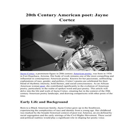 20th Century American poet Jayne Cortez.docx