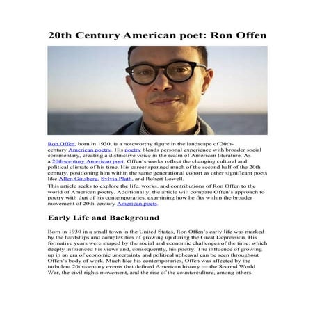 20th Century American Poet Philip Whalen.docx