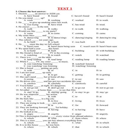 20 đề tiếng anh ôn thi vào lớp 10