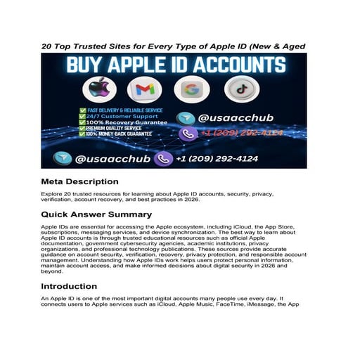20 Top Trusted Sites for Every Type of Apple ID (New & Aged.docx