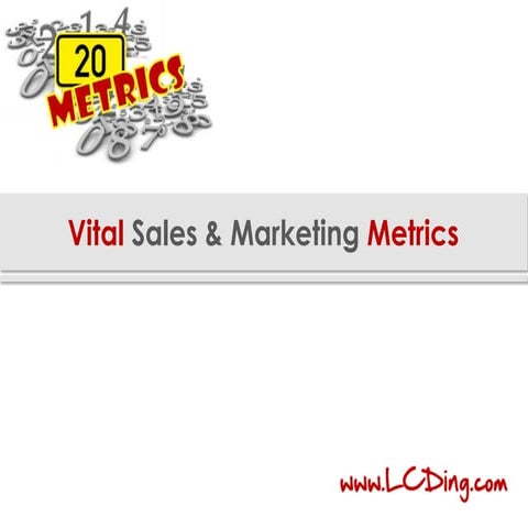 20 Vital Sales and Marketing Metrics