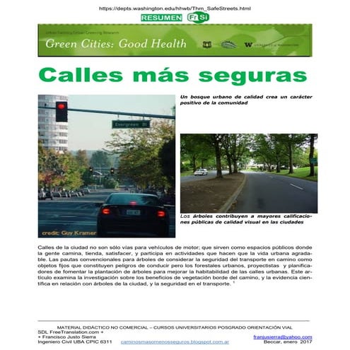 20 washington u calles másseguras