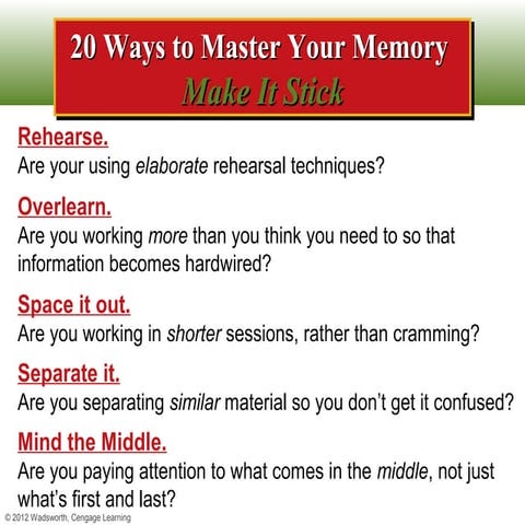 20 ways to deepen your memory ch 8