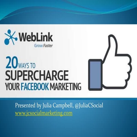20 ways to supercharge your facebook marketing   final