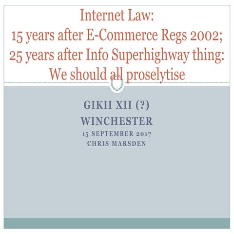 20 Years of Internet law @Gikii