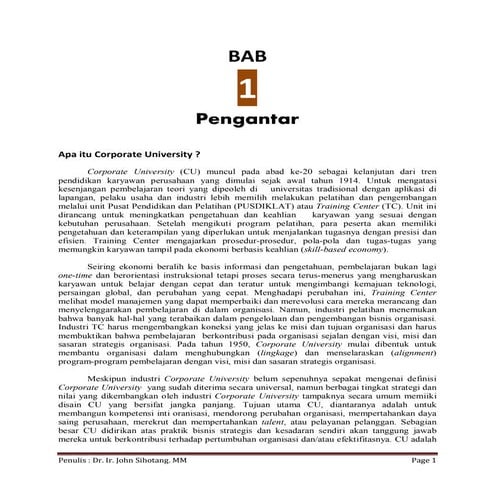 Pengantar Buku Corporate University