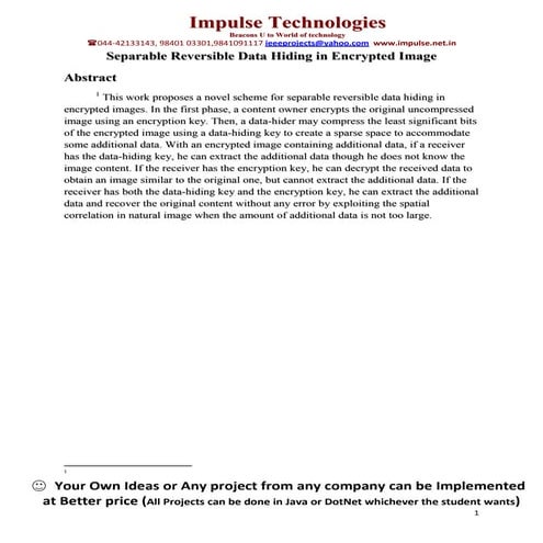 separable reversible data hiding in encrypted image | PDF