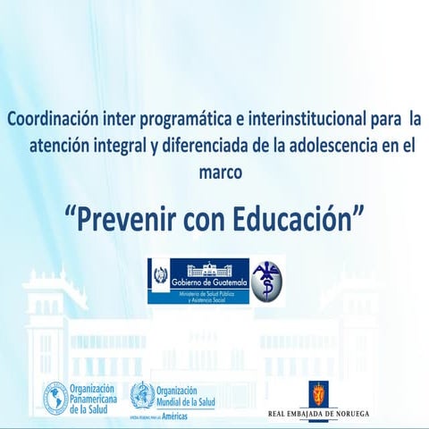 La Experiencia de Guatemala en la Coordinación Interprogramática e Interinsti...