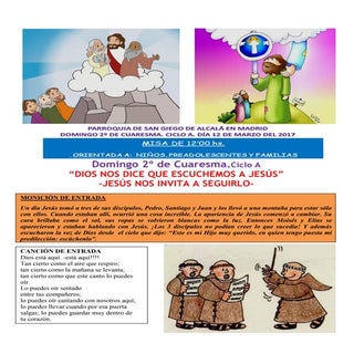 GUIÓN DEL DOMINGO 2º DE CUARESMA. C...