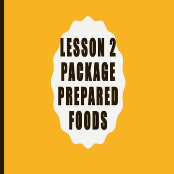 Packaging Food Items