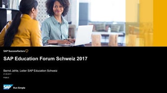 SAP Education Forum Schweiz 2017 - Lernen digital transformieren