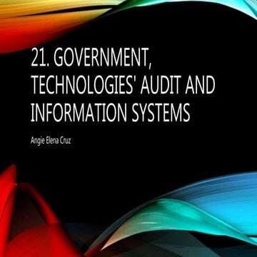 21. Government, technologies' audit and information systems 