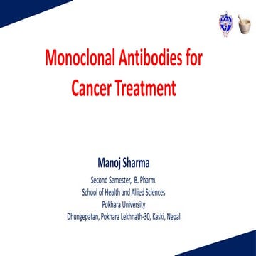 Monoclonal antibody in cancer therapy | PPTX