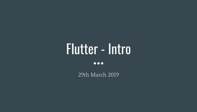 Green Custard Friday Talk 22: Flutter