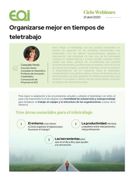 Organizarse mejor en tiempos de teletrabajo por Consuelo Verdú