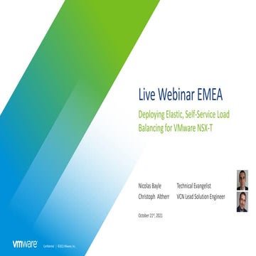Deploying Elastic Self-Service Load Balancing