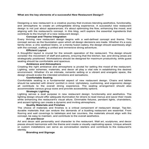 new restaurant design | PDF