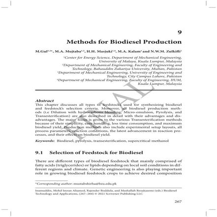 LIPID EXTRACTION AND TRANSESTERIFICATION TECHNIQUES OF MICROALGAE –A ...