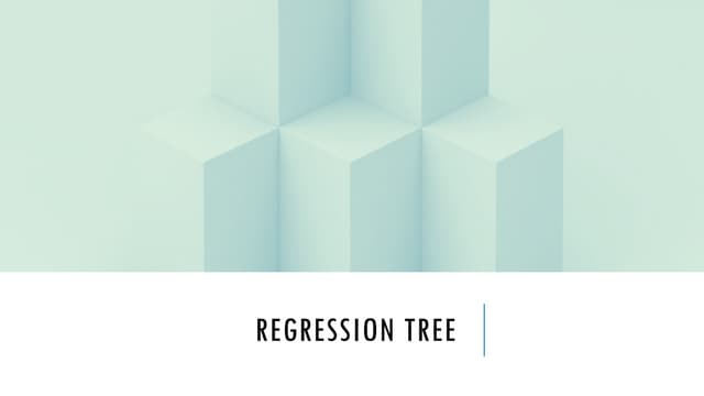 21. Regression Tree in machine learning.pptx