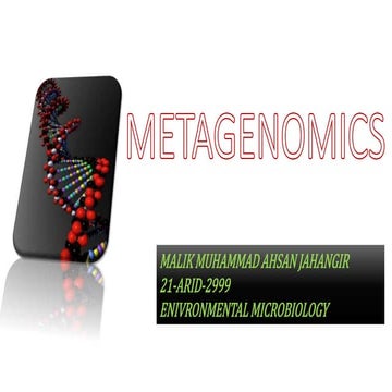 Metagenomics , Applications, Techniques And Limitations .pptx