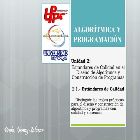 Tema 2.1.- Estándares de Calidad