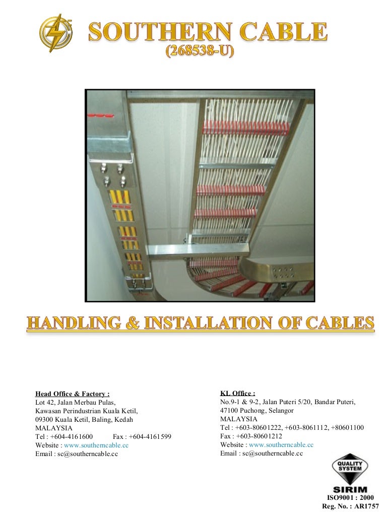 21 handling & installation of cables