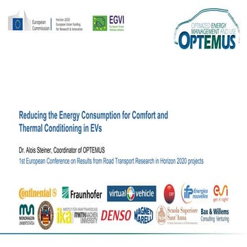 OPTEMUS - Optimised Energy Management and Use