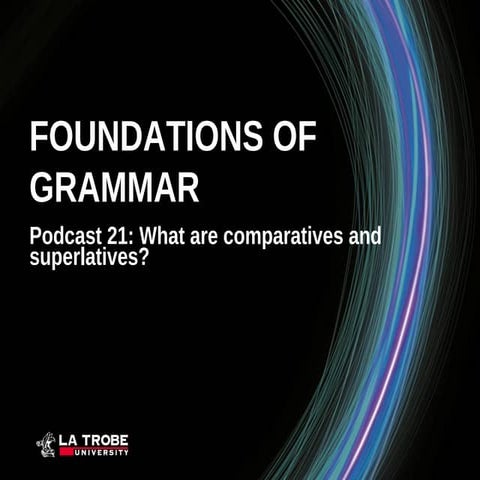 Foundations of Grammar 21: What are comparatives and superlatives?