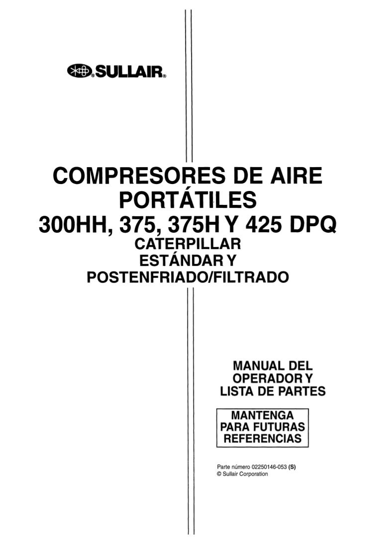 Manual Espanol Presor Sullair 375 H