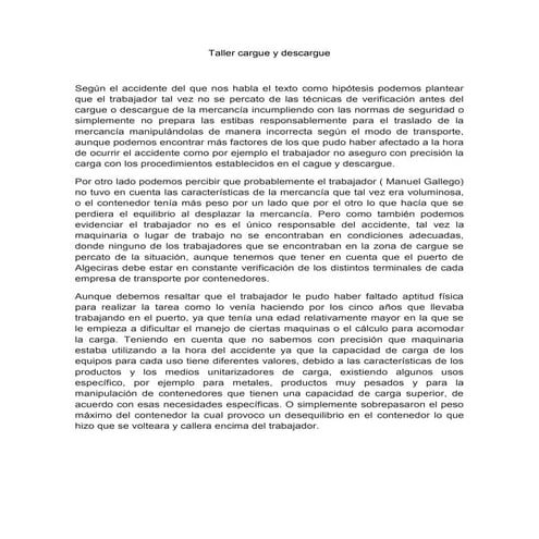 21010101101 taller cargue y descargue