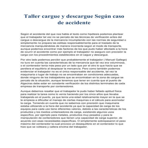 21010101101 taller cargue y descargue