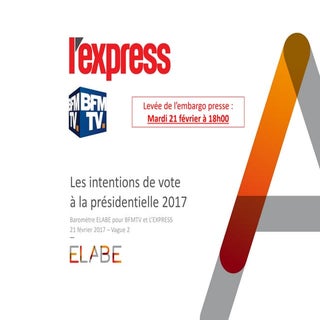 Intentions de vote présidentielles ...